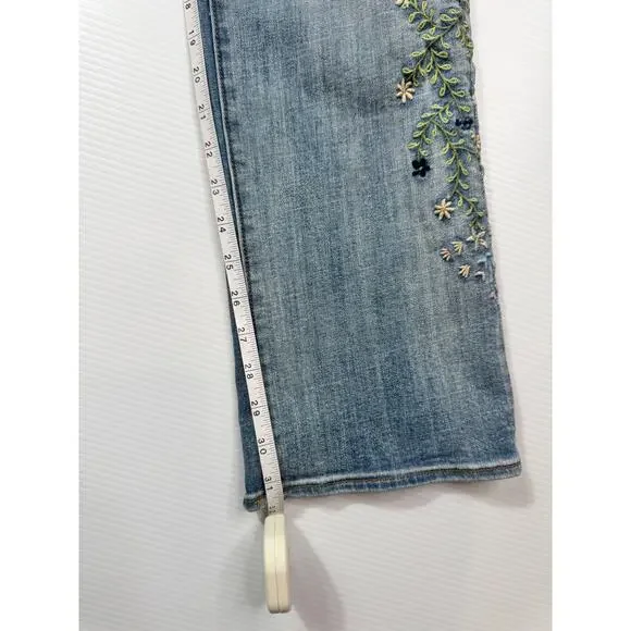 Driftwood Kelly Blueberry Blossom Jeans Women's 29 Floral Cottagecore Boho - Picture 4 of 16